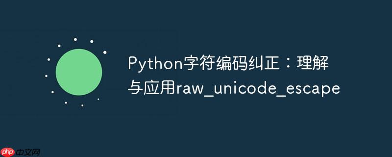 python字符编码纠正：理解与应用raw_unicode_escape
