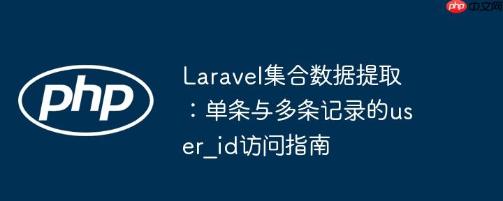 Laravel集合数据提取：单条与多条记录的user_id访问指南