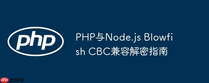 PHP与Node.js Blowfish CBC兼容解密指南