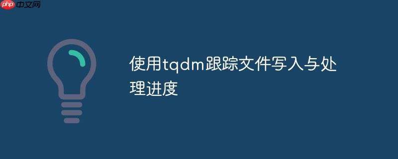 使用tqdm跟踪文件写入与处理进度