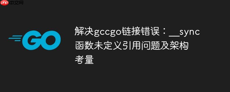 解决gccgo链接错误：__sync函数未定义引用问题及架构考量