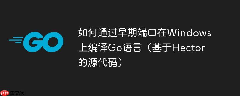 如何通过早期端口在Windows上编译Go语言（基于Hector的源代码）