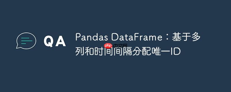 pandas dataframe：基于多列和时间间隔分配唯一id