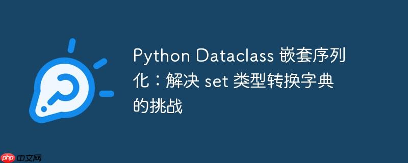 Python Dataclass 嵌套序列化：解决 set 类型转换字典的挑战