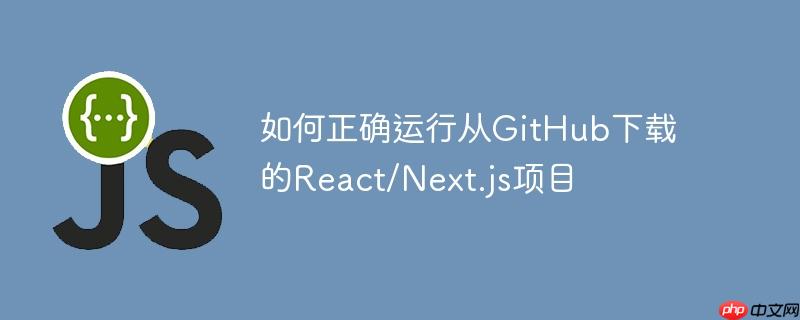 如何正确运行从github下载的react/next.js项目