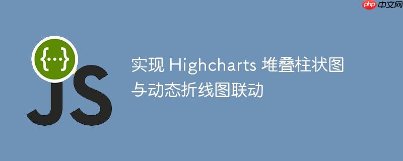 实现 Highcharts 堆叠柱状图与动态折线图联动