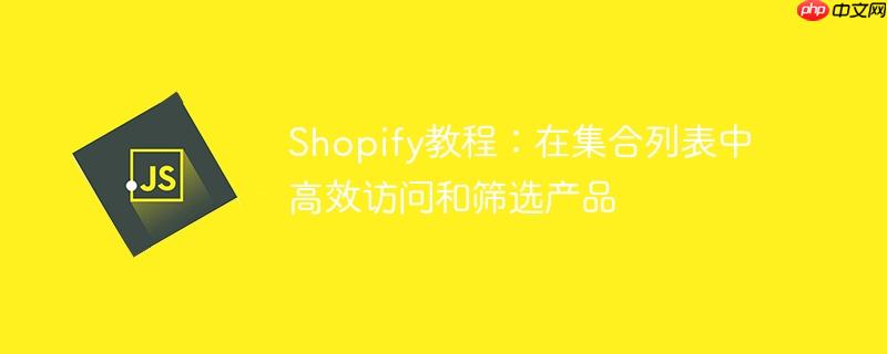 Shopify教程：在集合列表中高效访问和筛选产品