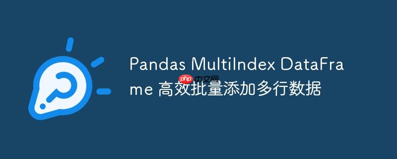 Pandas MultiIndex DataFrame 高效批量添加多行数据