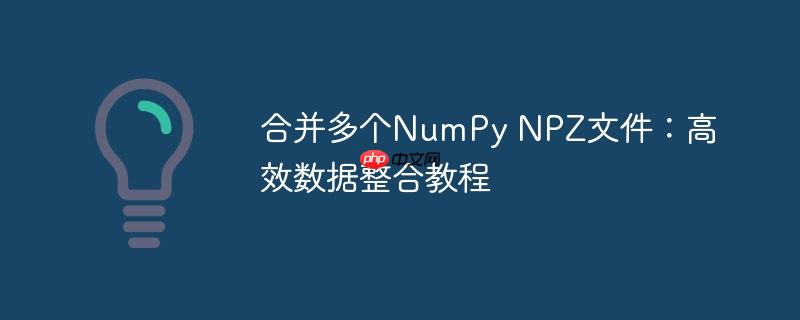 合并多个NumPy NPZ文件：高效数据整合教程