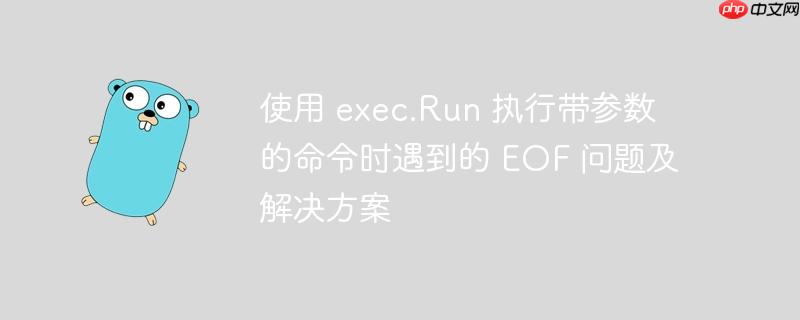 使用 exec.Run 执行带参数的命令时遇到的 EOF 问题及解决方案
