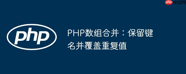 php数组合并：保留键名并覆盖重复值