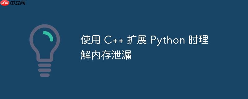 使用 c++ 扩展 python 时理解内存泄漏
