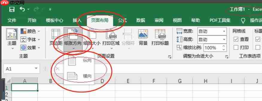 Excel 2016怎么设置纸张方向-Excel 2016设置纸张方向的方法