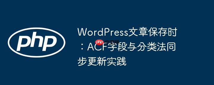 WordPress文章保存时：ACF字段与分类法同步更新实践