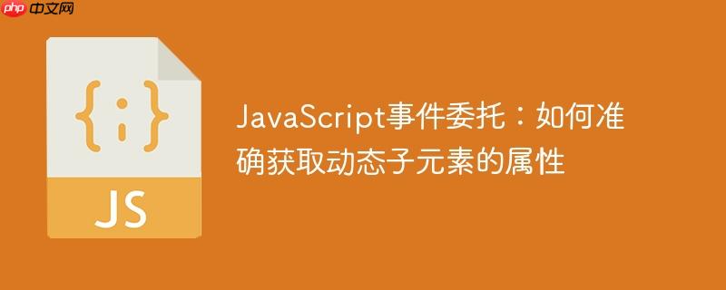JavaScript事件委托：如何准确获取动态子元素的属性