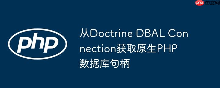 从Doctrine DBAL Connection获取原生PHP数据库句柄