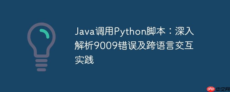 Java调用Python脚本：深入解析9009错误及跨语言交互实践