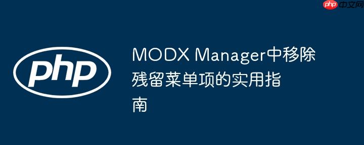 MODX Manager中移除残留菜单项的实用指南