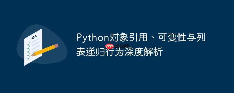 Python对象引用、可变性与列表递归行为深度解析