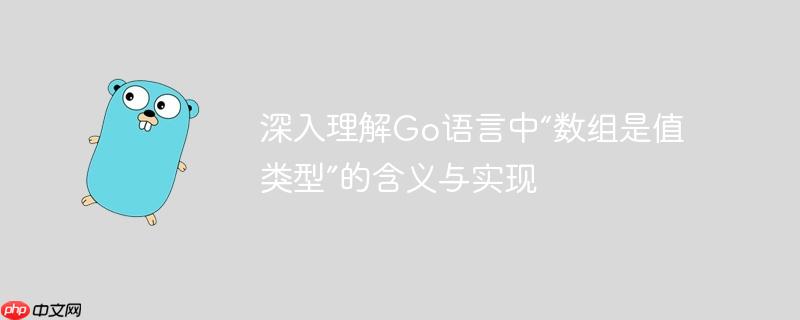 深入理解Go语言中“数组是值类型”的含义与实现