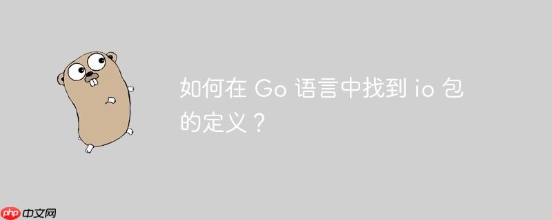 如何在 Go 语言中找到 io 包的定义？