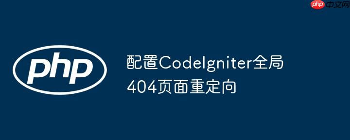 配置CodeIgniter全局404页面重定向