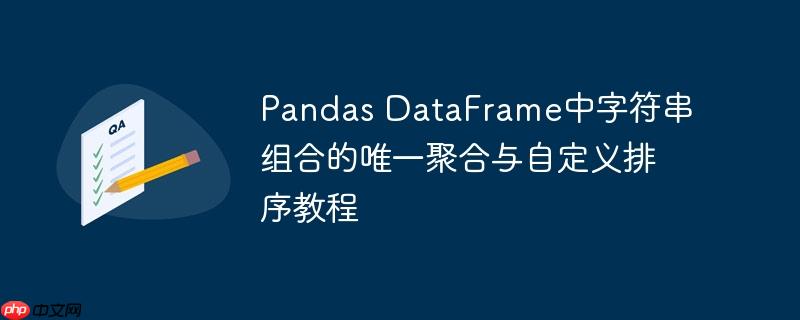 Pandas DataFrame中字符串组合的唯一聚合与自定义排序教程