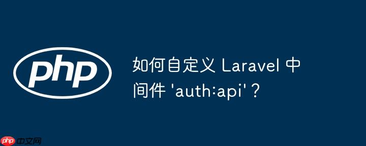 如何自定义 laravel 中间件 'auth:api'？