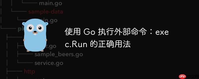 使用 Go 执行外部命令：exec.Run 的正确用法