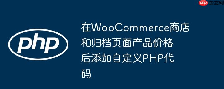 在WooCommerce商店和归档页面产品价格后添加自定义PHP代码