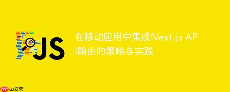 在移动应用中集成Next.js API路由的策略与实践
