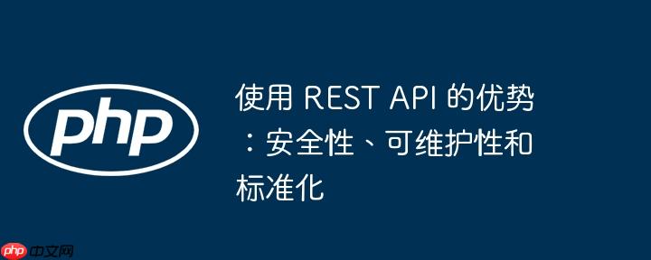使用 REST API 的优势：安全性、可维护性和标准化