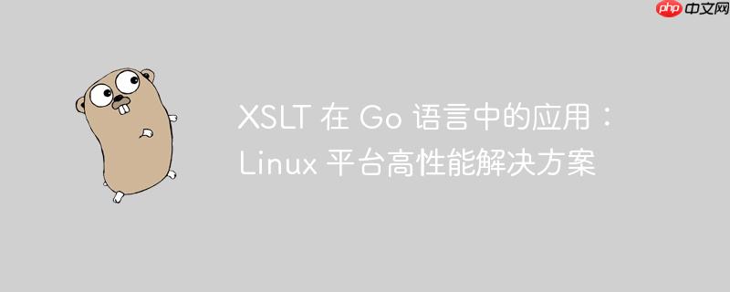 XSLT 在 Go 语言中的应用：Linux 平台高性能解决方案