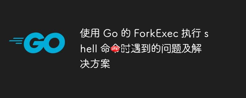 使用 Go 的 ForkExec 执行 shell 命令时遇到的问题及解决方案