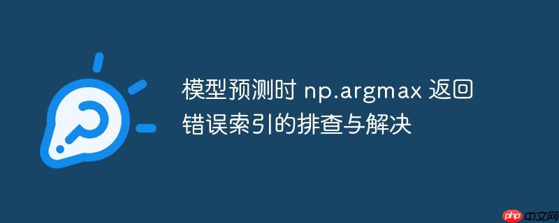 模型预测时 np.argmax 返回错误索引的排查与解决