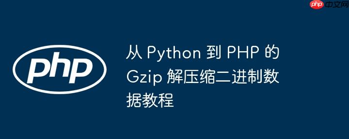 从 Python 到 PHP 的 Gzip 解压缩二进制数据教程