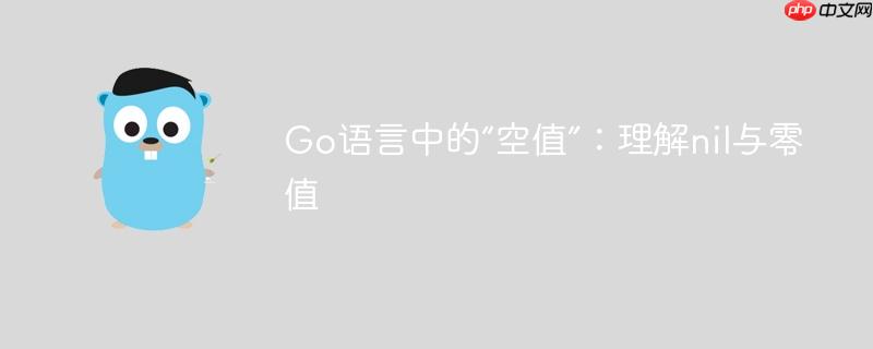 Go语言中的“空值”：理解nil与零值