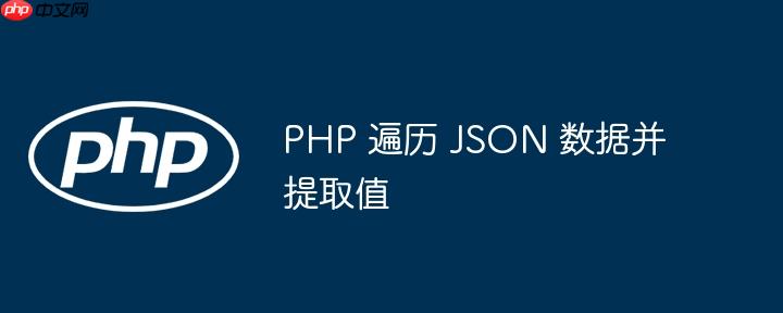 PHP 遍历 JSON 数据并提取值