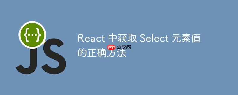React 中获取 Select 元素值的正确方法