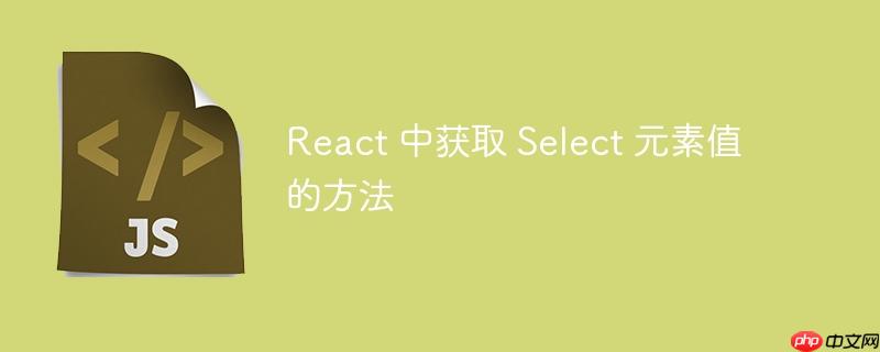 React 中获取 Select 元素值的方法