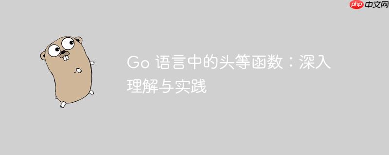 Go 语言中的头等函数：深入理解与实践
