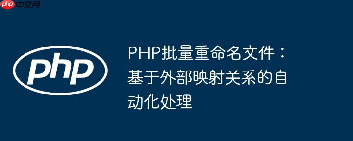 PHP批量重命名文件：基于外部映射关系的自动化处理