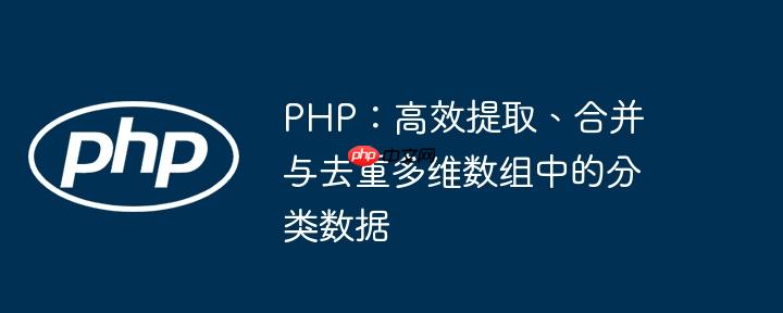 PHP：高效提取、合并与去重多维数组中的分类数据