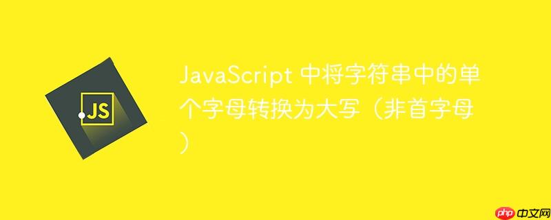 JavaScript 中将字符串中的单个字母转换为大写（非首字母）