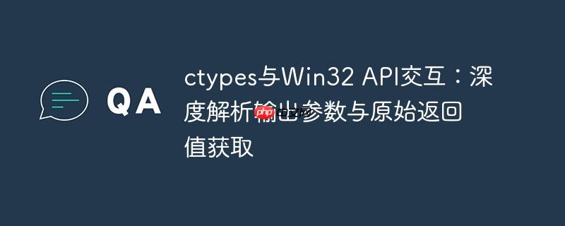 ctypes与win32 api交互：深度解析输出参数与原始返回值获取