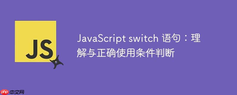 JavaScript switch 语句：理解与正确使用条件判断