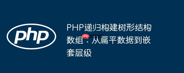 PHP递归构建树形结构数组：从扁平数据到嵌套层级