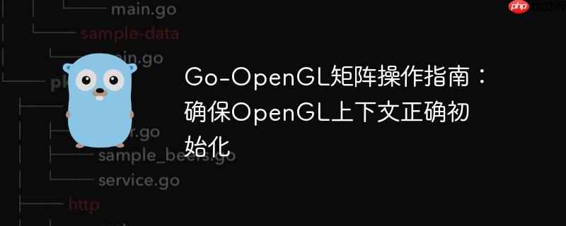 Go-OpenGL矩阵操作指南：确保OpenGL上下文正确初始化