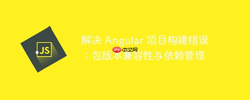 解决 Angular 项目构建错误：包版本兼容性与依赖管理