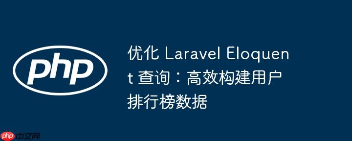 优化 Laravel Eloquent 查询：高效构建用户排行榜数据